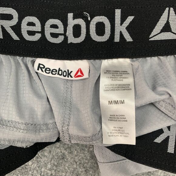 Reebok Crossfit Short Men M Medium Gray Lightweight Elastic Waist Drawstring Tie - Picture 6 of 9